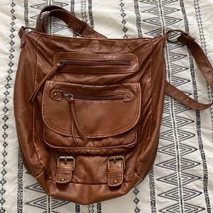 Faux leather crossbody bag